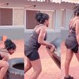 Sarkodie’s wife hits the gym for her bikini body after weight gain reports
