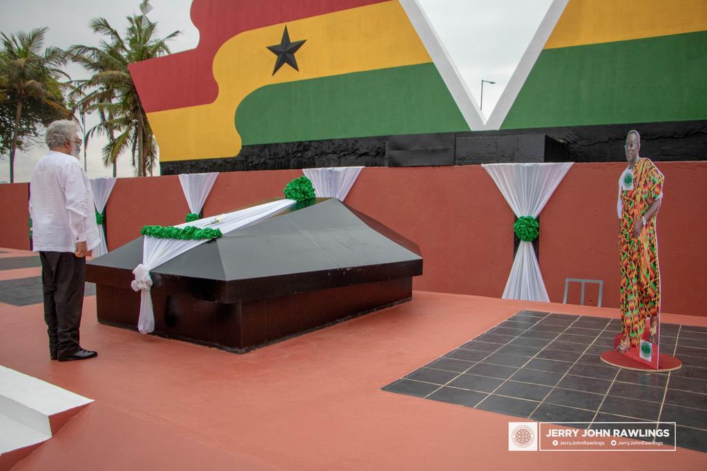 Rawlings at Atta Mills' Asomdwee Park