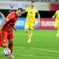 Goran Pandev (R) and North Macedonia face fellow minnows Georgia for a place at the delayed Euro 2020
