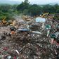 The wreckage of the collapsed building in Mahad, about 120 kilometres (75 miles) south of Mumbai