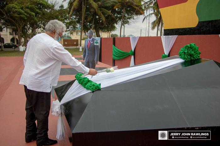 Rawlings at Atta Mills' Asomdwee Park