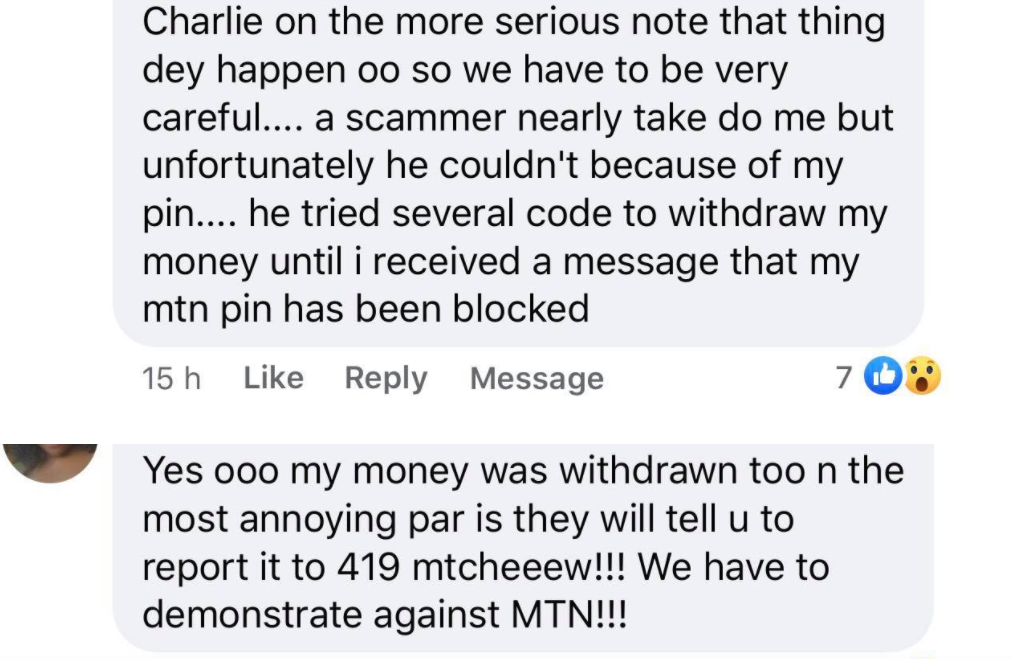 Facebook comments from frustrated Ghanaians