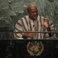 President John Dramani Mahama of Ghana addresses the United Nations General Assembly in the Manhattan borough of New York, U.S., September 21, 2016.