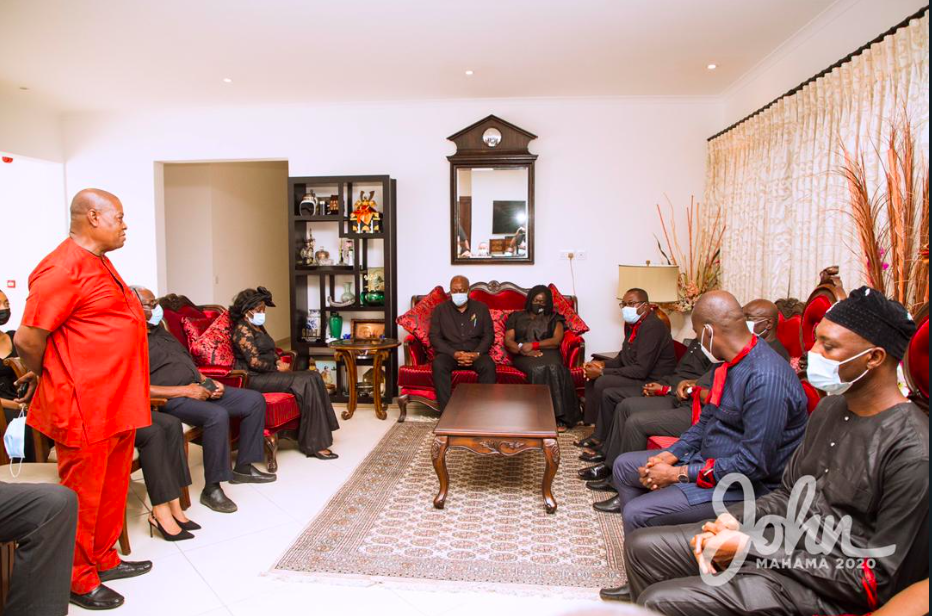 Mahama leads NDC to console Konadu on Rawlings' death