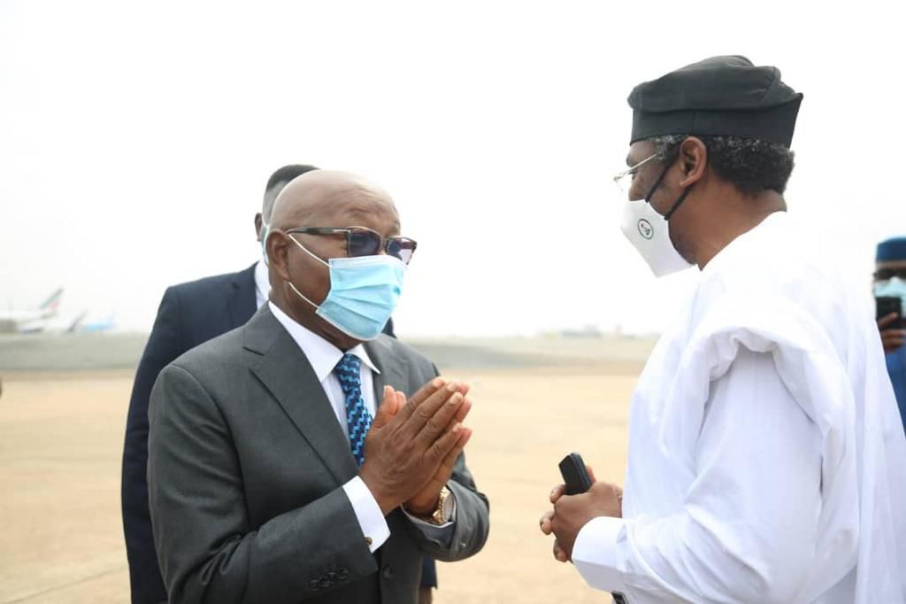 Femi  Gbajabialamila with Prof Aaron Michael Oquaye