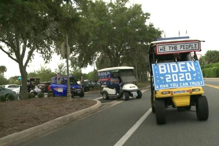 Residents of The Villages, a large central Florida senior community, show growing support for the Biden-Harris presidential ticket a day after the Democratic National Convention wrapped up.
