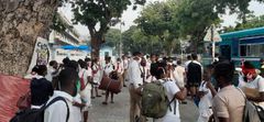 School of Hygiene students picketed the Sanitation Ministry over unpaid allowances