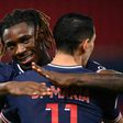 Angel Di Maria (R) Moise Kean scored the goals in Paris Saint-Germain's 3-0 win over Rennes