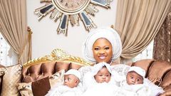 Rev Obofour wife with triplets