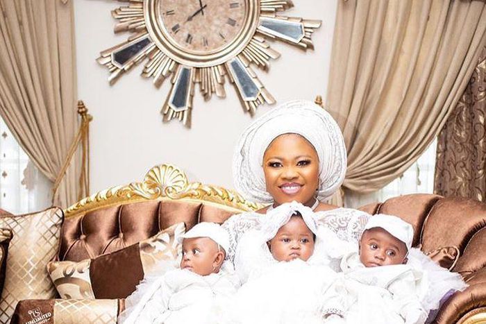 Rev Obofour wife with triplets