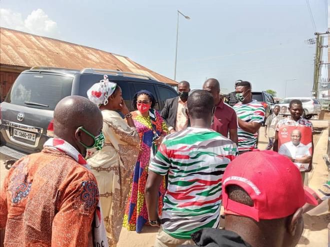 Lordina Mahama campaigning