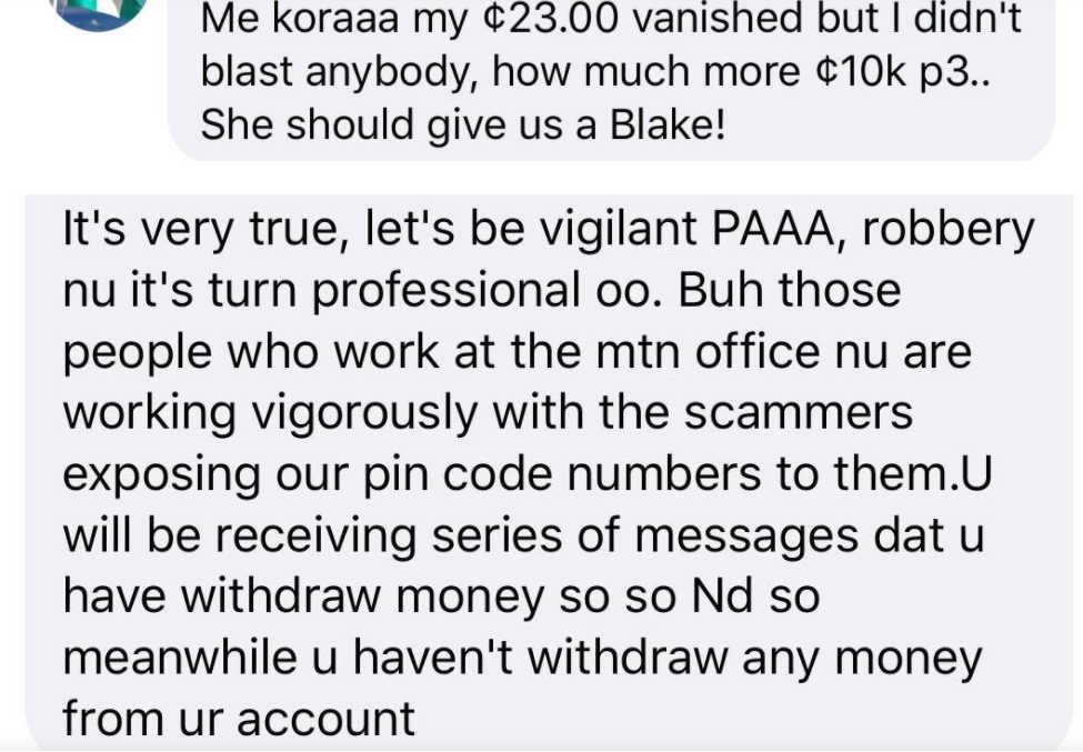 Facebook comments from frustrated Ghanaians