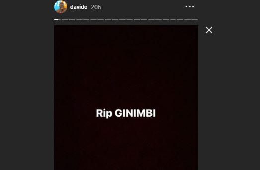 Davido pays tribute to Ginimbi