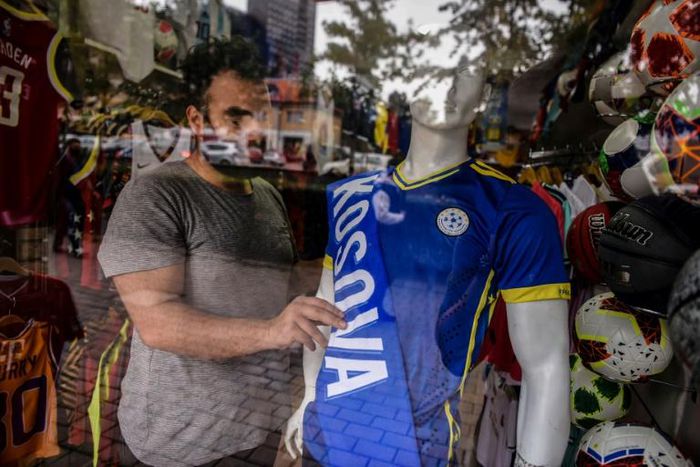 Business is brisk in Pristina with the Kosovo getting behind their team ahead of the Euro play-off against North Macedonia