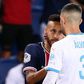 Neymar was sent off after a clash with Marseille defender Alvaro Gonzalez