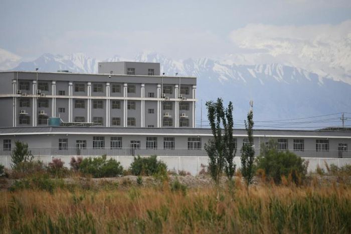 A facility believed to be a re-education camp north of Akto in China's northwestern Xinjiang region, where mostly Muslim ethnic minorities are detained, is seen here in June 2019