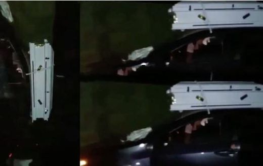 Young man found walking around with white coffin at night in the Ashanti Region