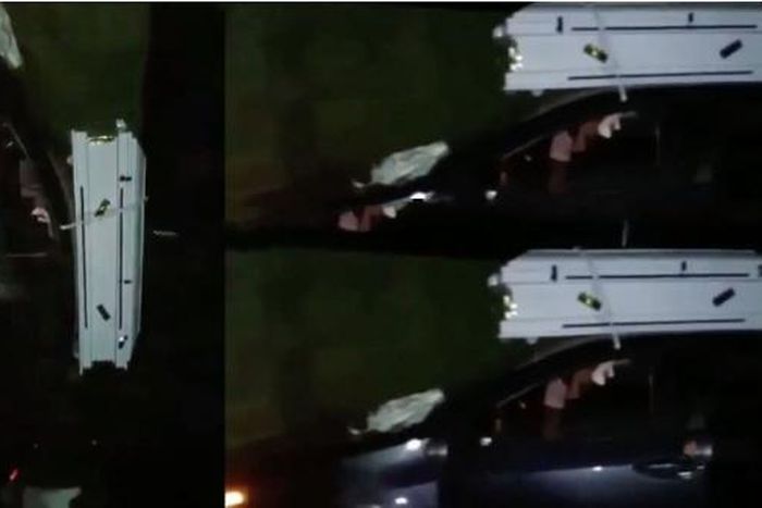 Young man found walking around with white coffin at night in the Ashanti Region