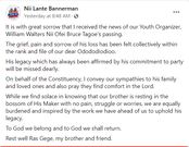 Nii Lante Bannerman's Facebook post