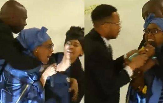Drama as widow attacks sister-in-law with bottles to stop her from paying tribute
