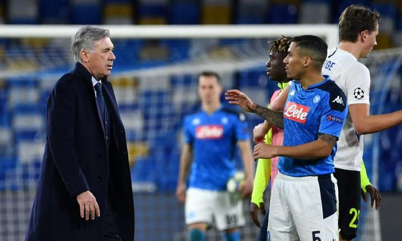 Carlo Ancelotti (left) and Allan (right)have been reunited at Everton