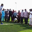 President Akufo-Addo, Asamoah Gyan display their football skills