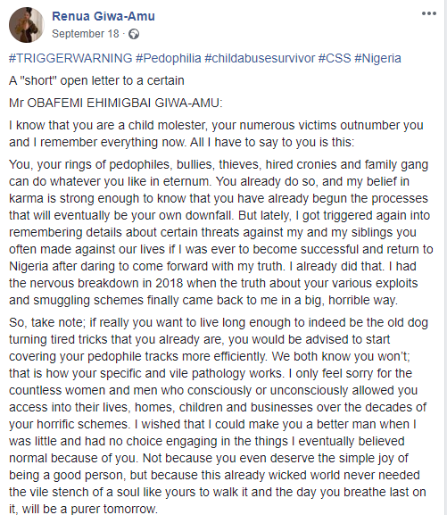 Lady accuses her father who’s a pastor of repeatedly raping her