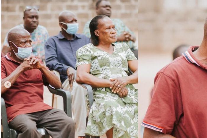 Adwoa Safo makes 70-year-old man cry; uses his nose mask to wipe tears