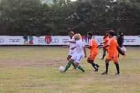 Nana Ama McBrown on the field at celebrity soccer fiesta