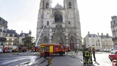 The blaze destroyed  the 17th-century organ of the cathedral in Nantes, as well as priceless artefacts and paintings