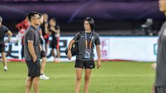 Erica Hernandez of Qingdao Huanghai is thought to be the first and only female physio in the upper tiers of Chinese football