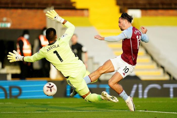 Jack Grealish (right)opened the scoring in Aston Villa's comfortable win at Fulham