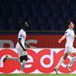 Florian Thauvin (R) celebrates his winner against PSG