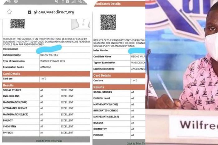 WASSCE graduate gets 8As in 2020 after another 8As in 2019 as a private candidate