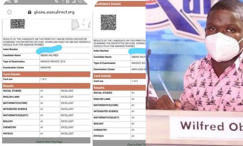 WASSCE graduate gets 8As in 2020 after another 8As in 2019 as a private candidate