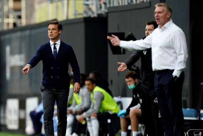 Fulham manager Scott Parker (left) and Aston Villa boss Dean Smith