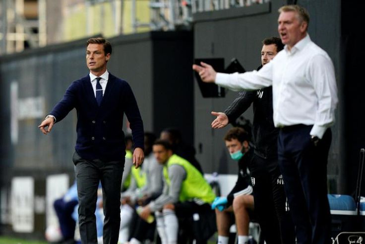 Fulham manager Scott Parker (left) and Aston Villa boss Dean Smith