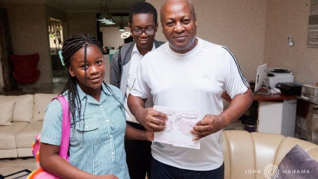 John Mahama with Farida