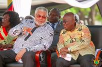 Former president Jerry John Rawlings and President Nana Akufo-Addo