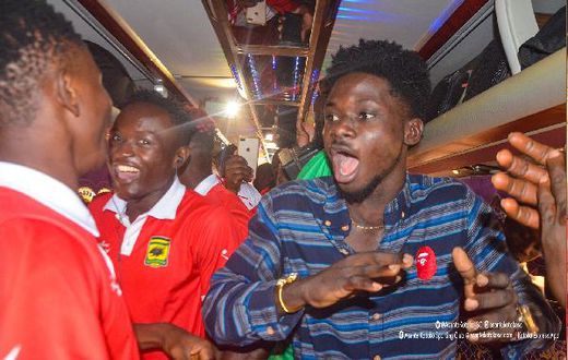 Kwame Eugene celebrates with Kotoko
