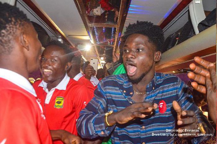 Kwame Eugene celebrates with Kotoko