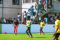 Sharaf Mahama playing football