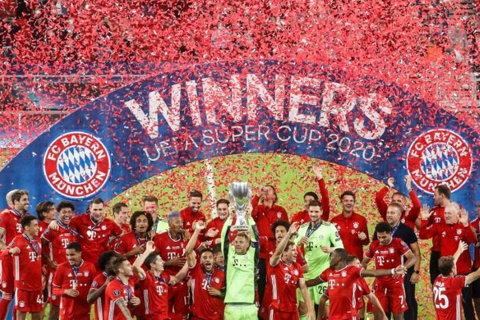 Keeping count: Bayern Munich pointed out that victory over Sevilla brought not only another tropgy but a record winning streak