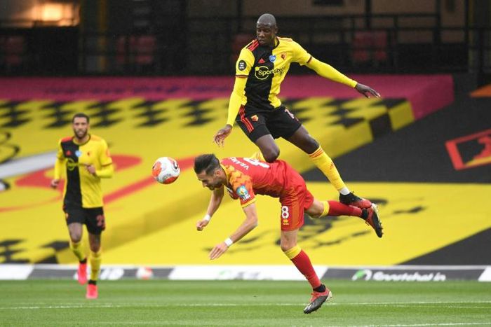 Moving to Merseyside: Abdoulaye Doucoure (top) joined Everton from Watford on Tuesday