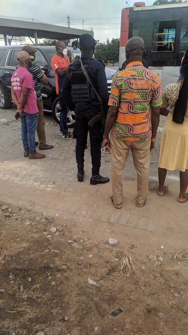 Kennedy Agyapong at the scene