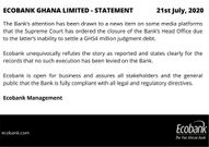 Ecobank statement
