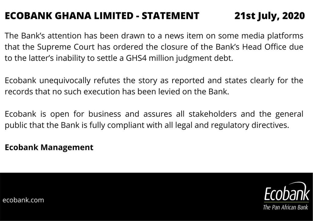 Ecobank statement
