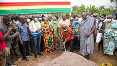 Nana Addo cuts sod