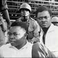 Downfall: Congolese independence hero Patrice Lumumba, right, and Joseph Okito, the vice president of the senate, pictured on their arrest in December 1960 in Leopoldville, now Kinshasa