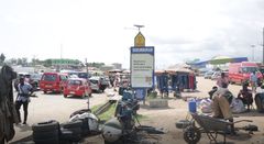 The entrance of Buduburam refugee camp